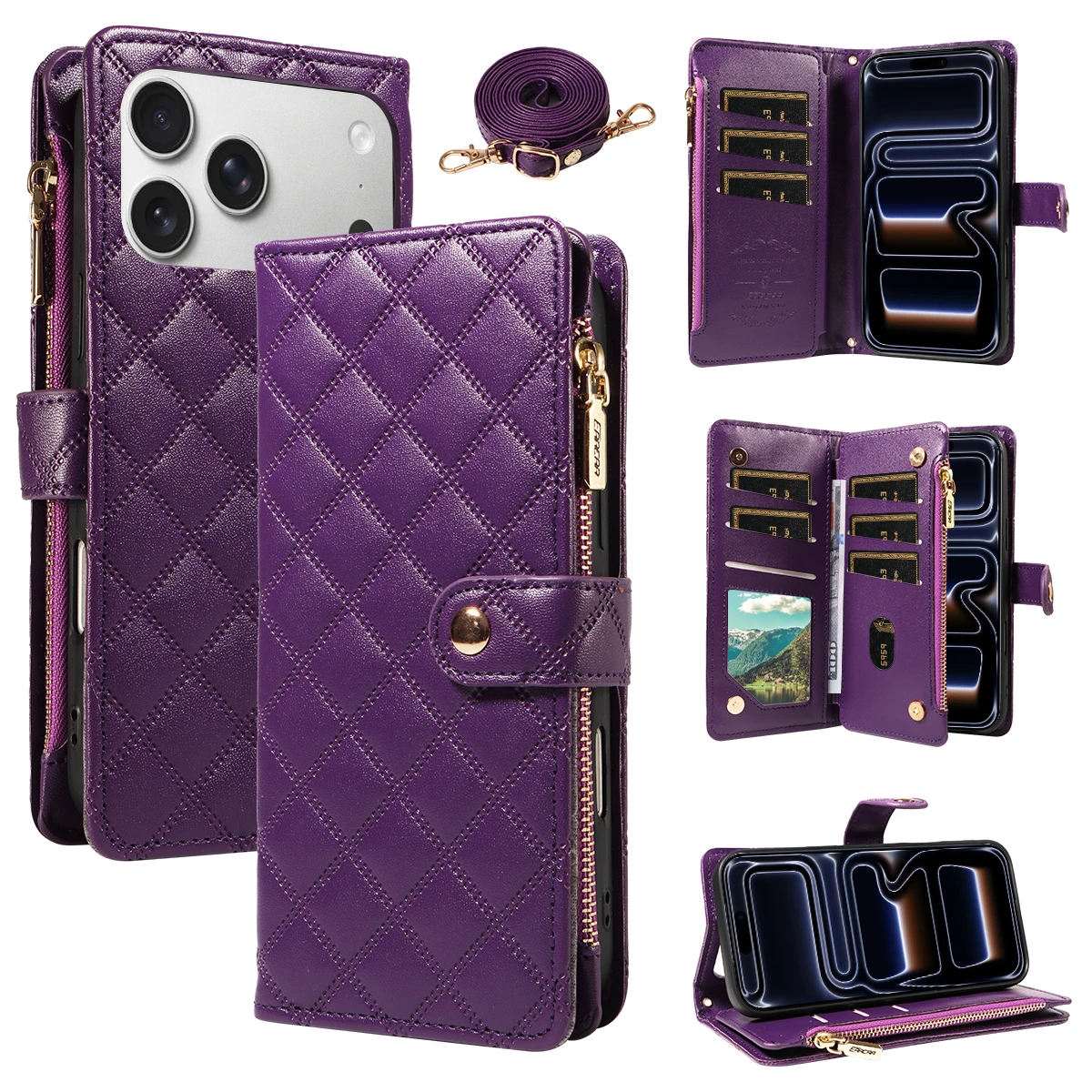 Kunstleder Handyhülle für Samsung Galaxy A56 A54 A36 A26 A16 A06 A05 A34 A32 A22 A21SA13 A14 A15Serie Anti-Drop Wallet Cover
