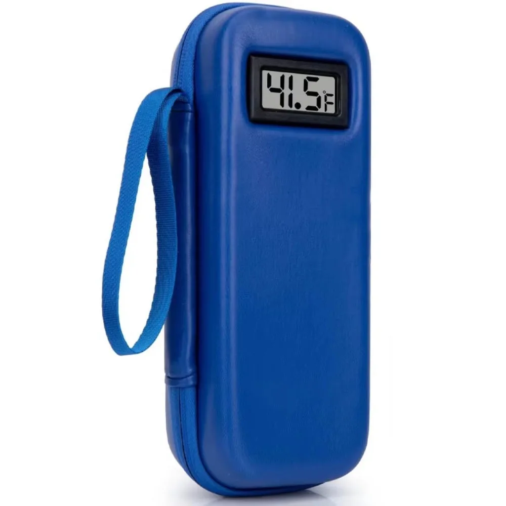 Waterproof Insulin Cooler Travel Case Reusable with Thermometer Display Medicine Insulin Cooling Bag Portable Insulated
