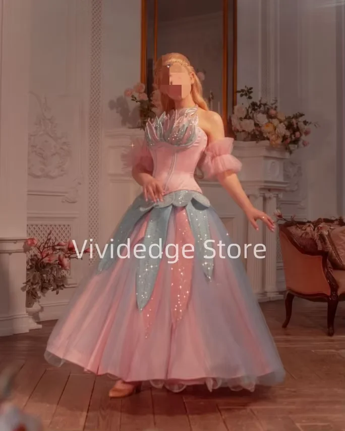 Customized  Pink Sky Blue Fantasy Prom Dresses Odette Princess Fairytale Victorian Princess Evening Gowns woman elegant