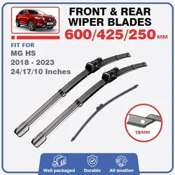 For MG HS 2018 - 2023 MGHS AS23 EHS PHEV Plug 2022 2021  Car accessories Front Rear Wiper Blades Windshield Windscreen Brushes