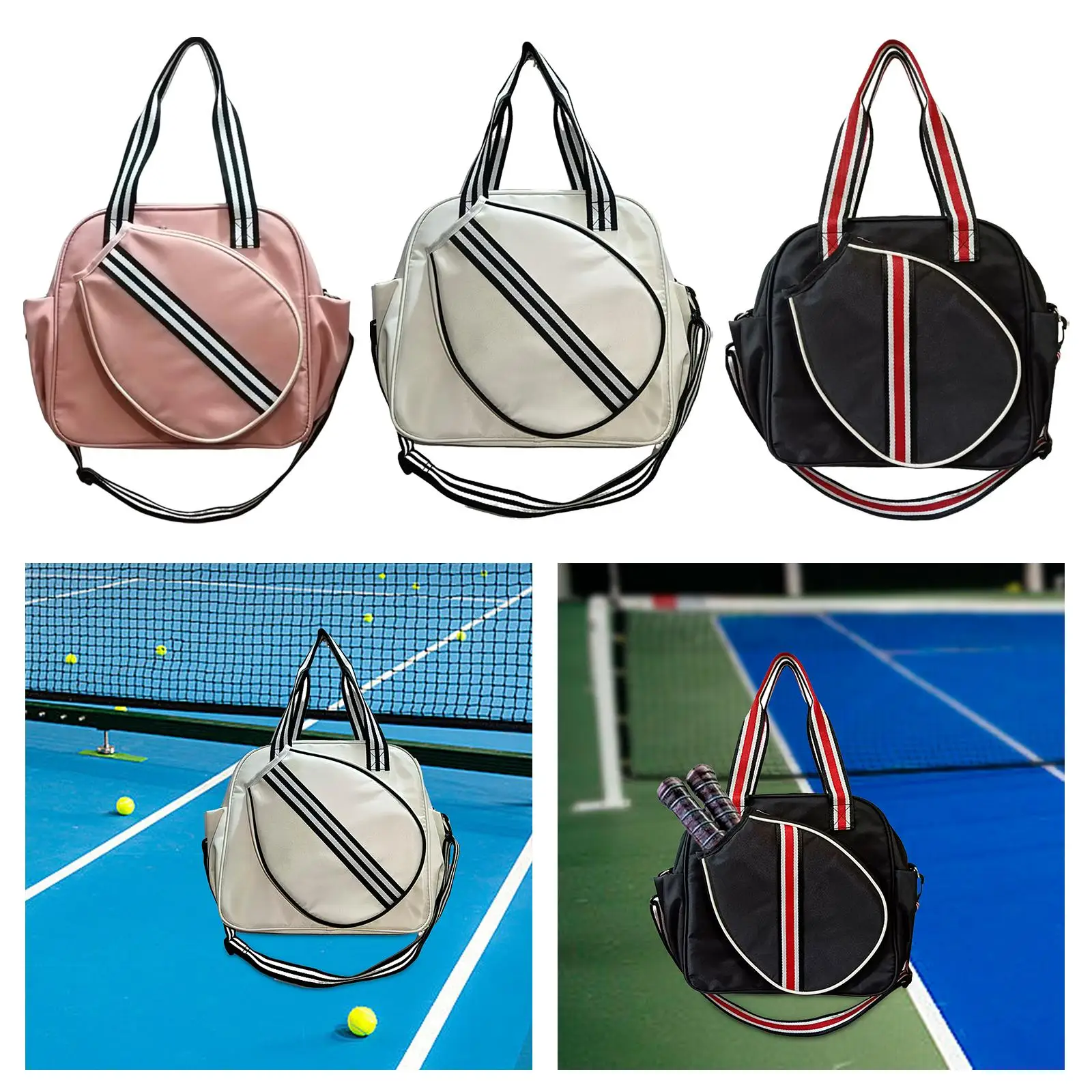 

Tennis Tote Bag Sports Bag Pickleball Tote Bag Racquet Carrying Bag for Women Sports Racquet Badminton Bag Tennis Racket Bag