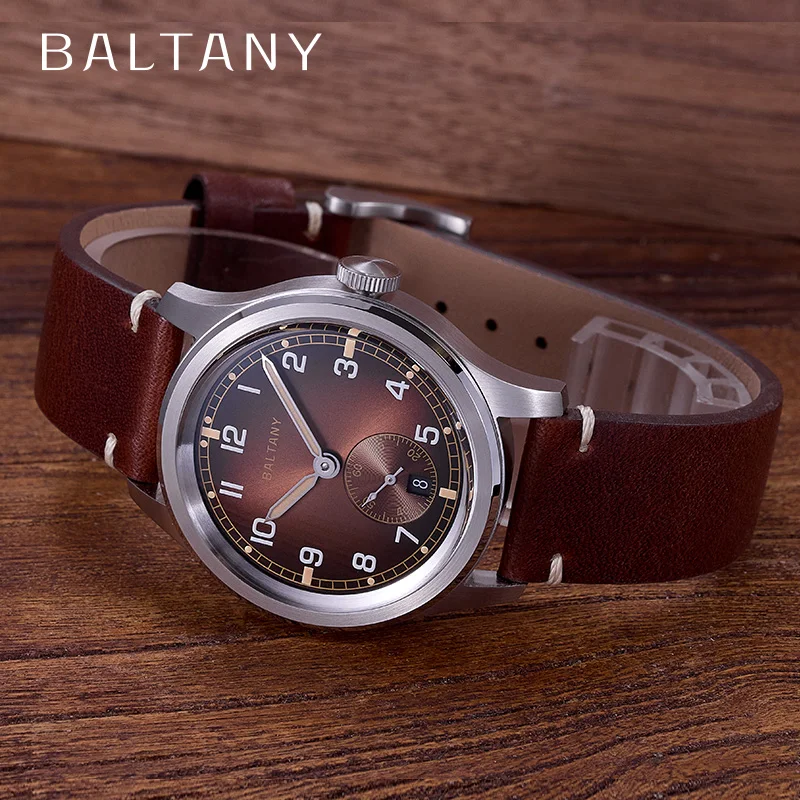 Baltany D12 Retro Military St1731 Men\'s Automatic Mechanical Watch Sapphire Date Waterproof 10Bar Luminous C3 Bwg-9 Reloj Hombre