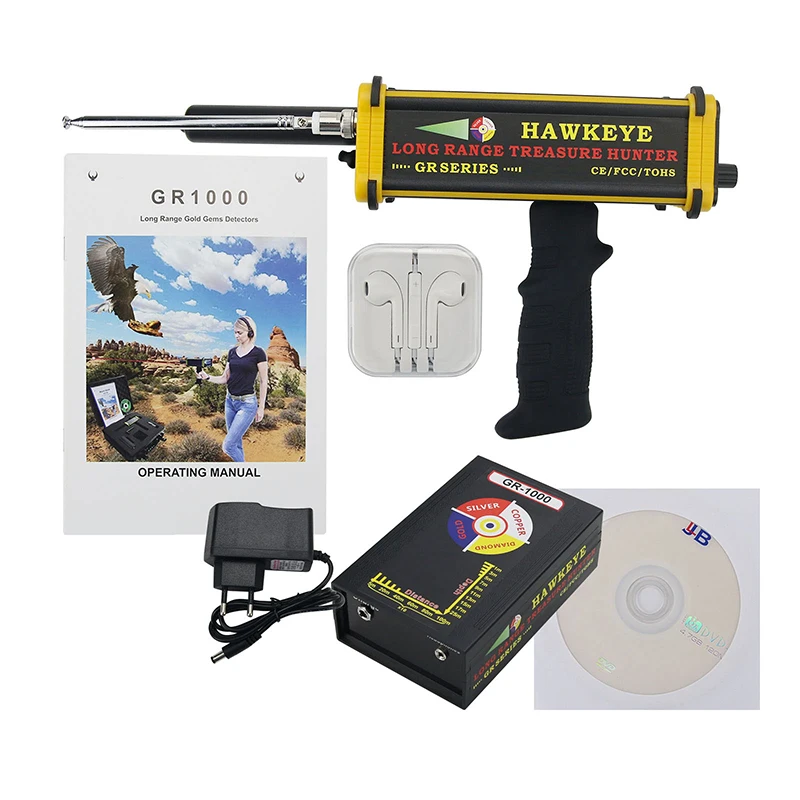 GR-1000 HAWKEYE Underground Metal Detector GR1000 Gold Silver Gem Diamond Copper Treasure Detector Finder 50m