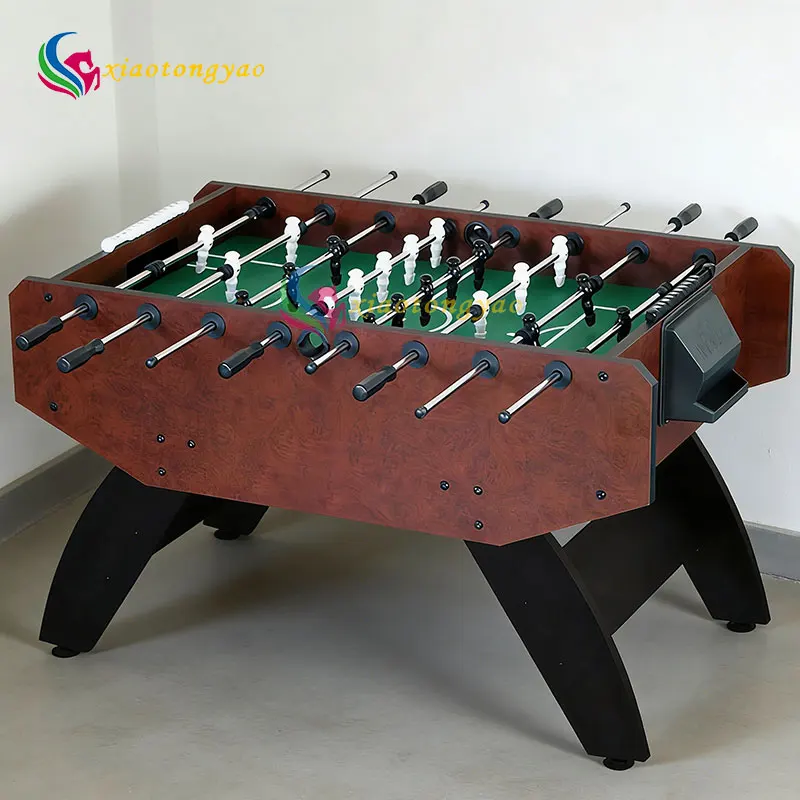 Wood Football Soccer Table Games Arcade Game Machine For 2 Players With Acrylic & Metal Construction Indoor/Outdoor Use