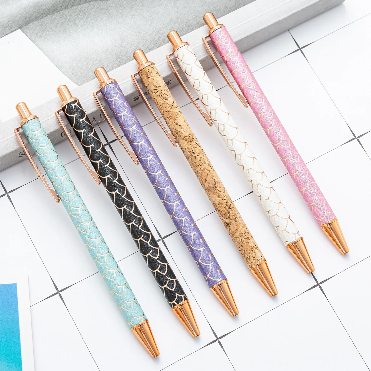 1 Piece Cute Gold Rose Ballpoint Pen Metal Stationery