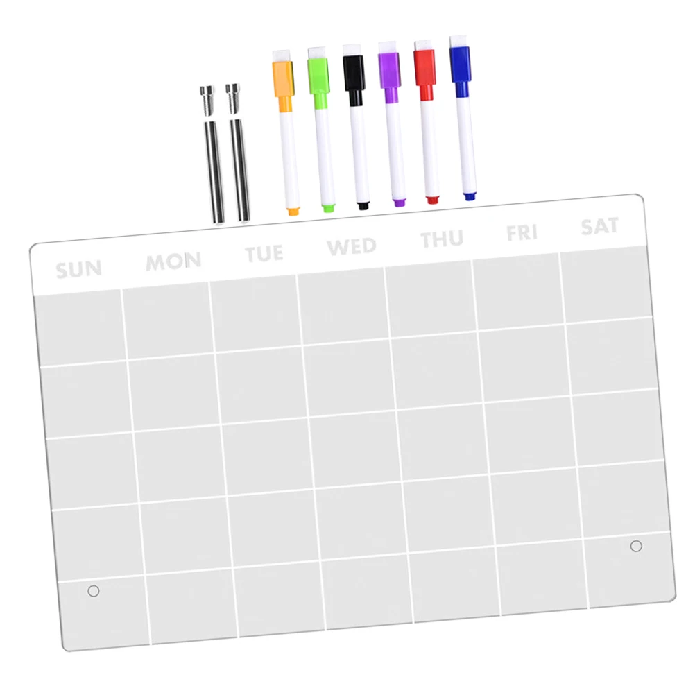 1 комплект, акриловая доска для записей, прозрачная настольная доска для заметок, ручка в комплекте для дома, школы, офиса, товары для дома