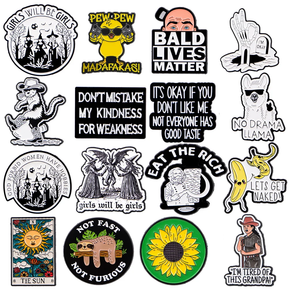 

Серия Witch Quote, металлические эмалированные булавки и броши для женщин и мужчин, булавка на лацкан, рюкзак, сумки, значок из альпаки, подарки для детей, ювелирные изделия