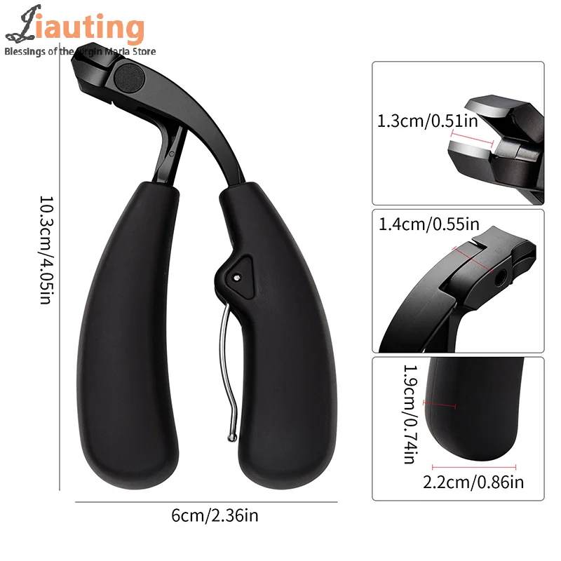 Curved Head Nail Clippers With Large Opening Anti-splash Storage Nail Scissors For The Elderly Thick Toenails Heavy Duty