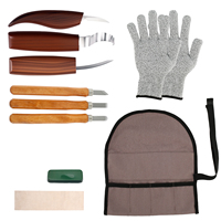 10Pcs Wood Carving Kit Profession Wood Carving Chisel Knife Hand Tool Set DIY Woodworking Hand Carving Tool Gouges Carving Knife