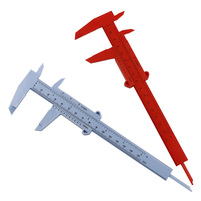Kunststoff-Messschieber, 0–150 mm, Doppelskala, Messschieber, Wenwan Messschieber für Studenten, Mini-Messwerkzeug