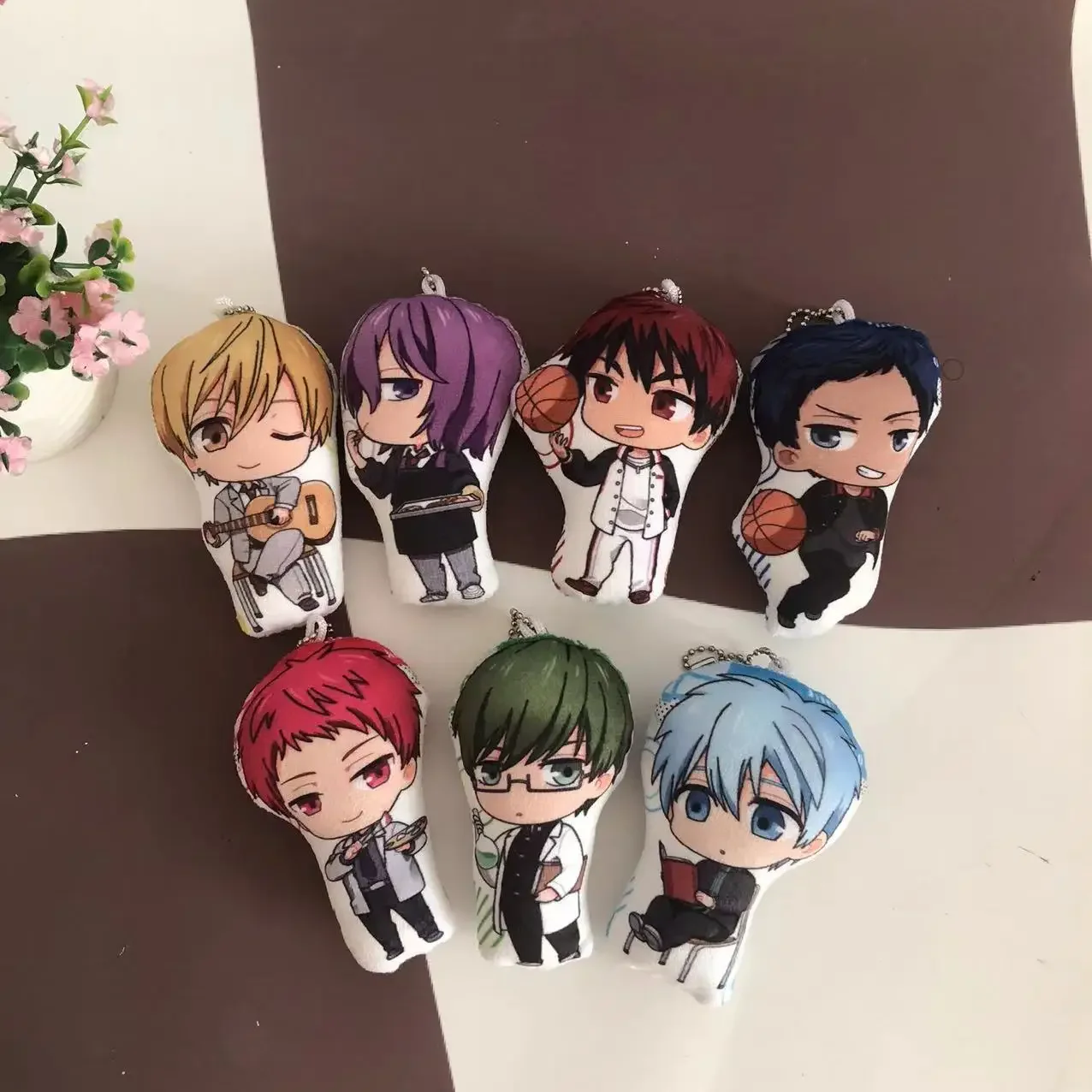 

10cm Hot Plush Key Chain Kuroko Tetsuya Kagami Taiga Kise Ryota Aomine Daiki Bag Pendant Toys Exclusive Design Gifts for Friends