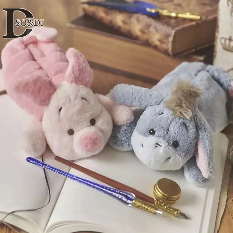 Cute Cartoon Picard Pig Eeyore Plush Toy Shaped Pencil Case Stationery Storage Bag Plush Pencil Pouch Creative Children's Gift