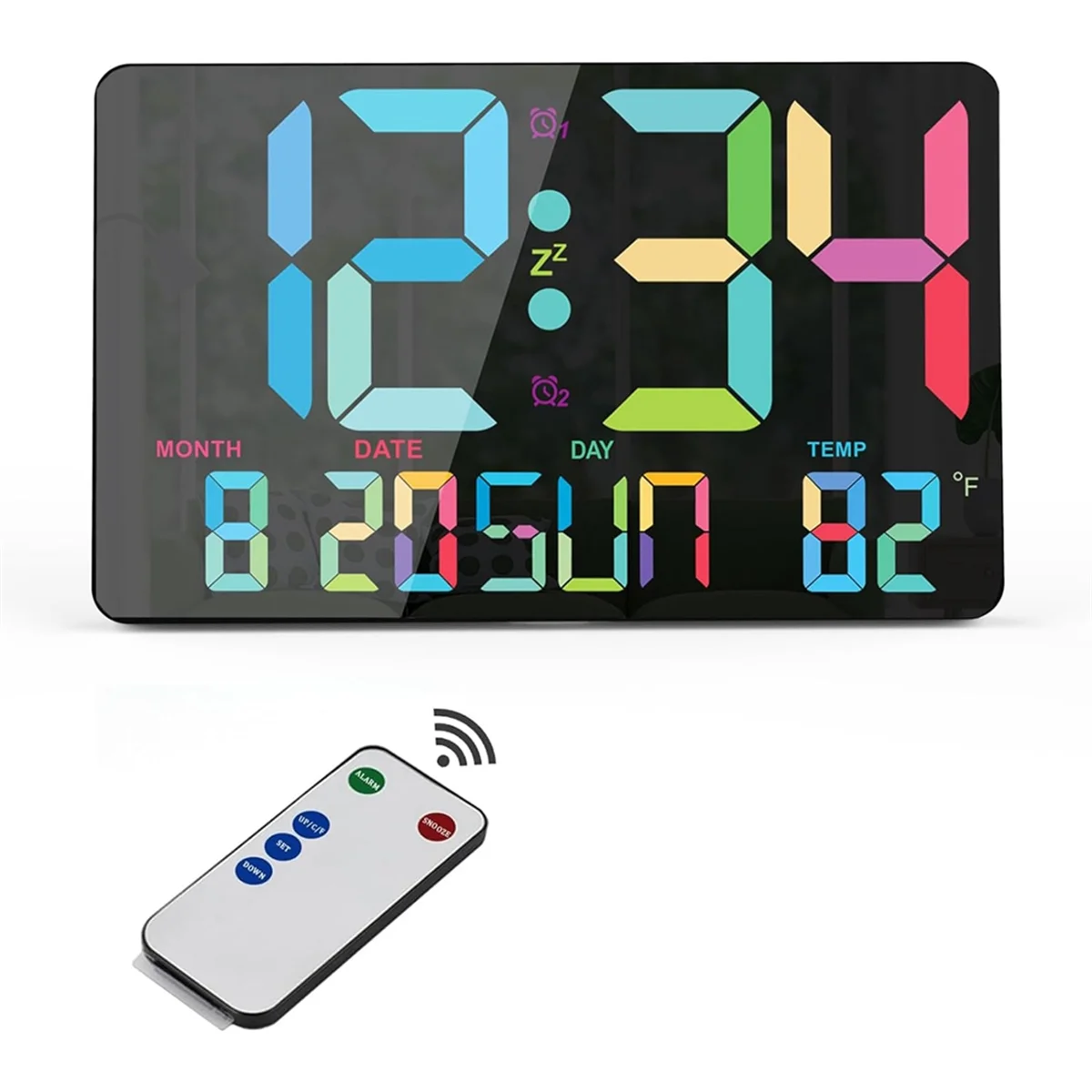 

Digital Wall Clock, 10.98 inch LED Digital Alarm Clock Large Display with Temperature, Auto Dimmable, Calendar