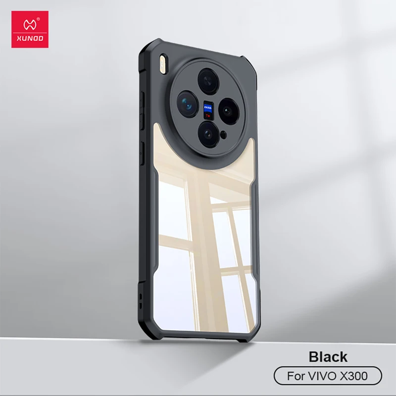 

Для VIVO X300, X300 Pro чехол XUNDD противоударный противоударный воздушный чехол из ТПУ, жесткий ПК, прозрачный чехол для телефона