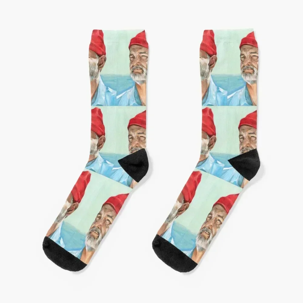 

Bill Murray Steve Zissou Socks christmas gift christmass gift Crossfit Thermal man winter Socks Men Women's