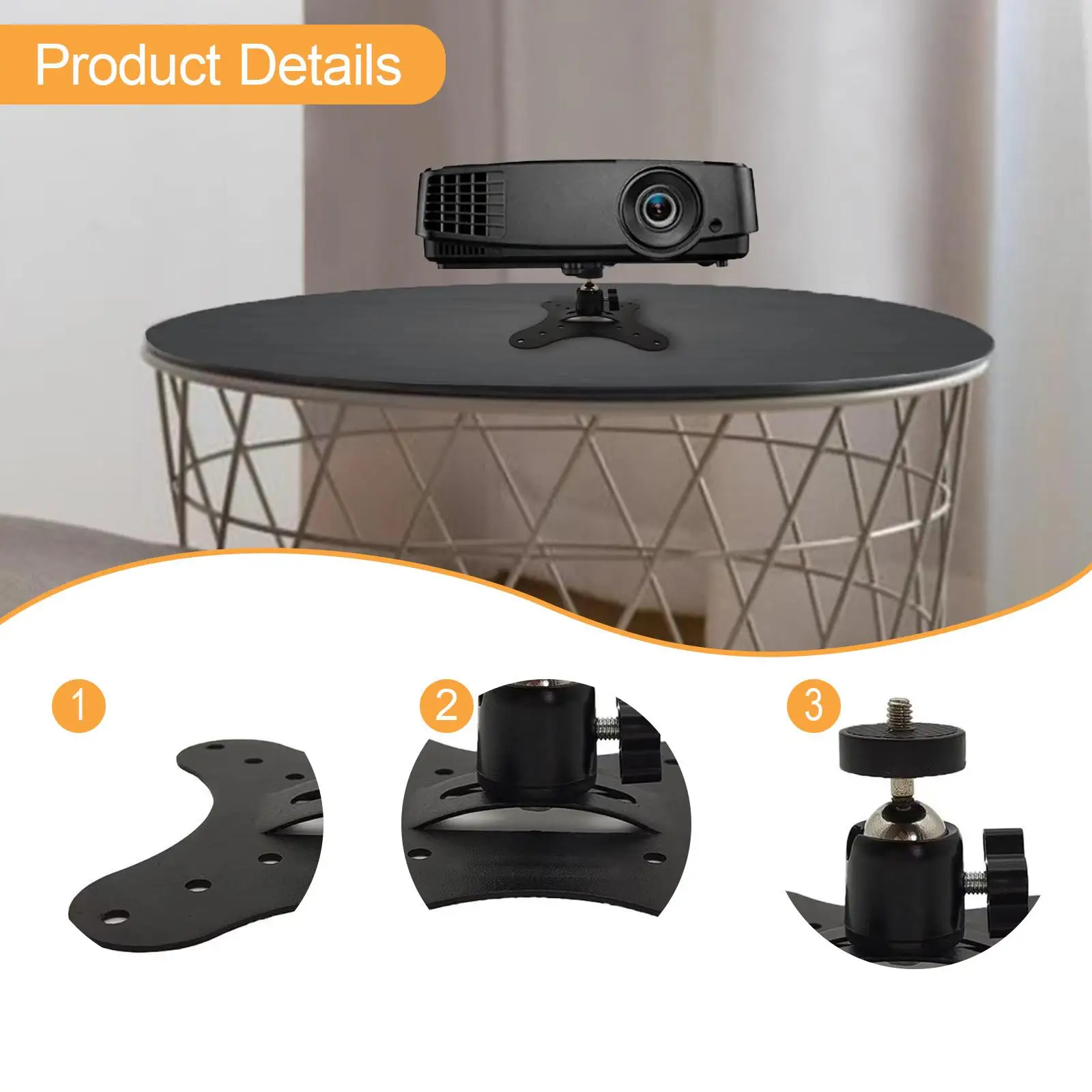 Projector Stand Table Stable Accessories Suspended Drop Ceiling Mount Rotatable for Home Theater Hotel Bedside Office Bedroom