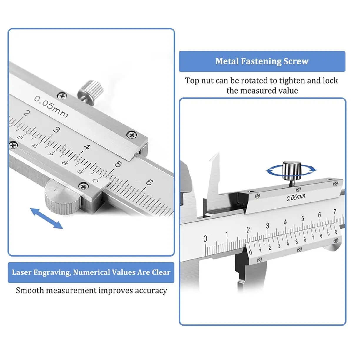 618 Mega Sale Vernier Caliper, 100mm Carbon Steel Gauge, Accurate to 0.05mm for DIY & Industrial Use