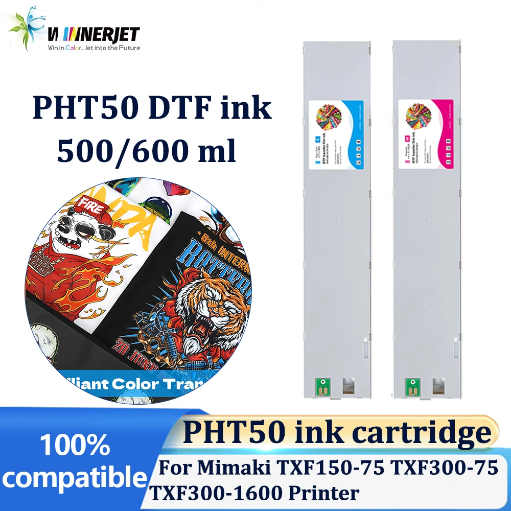

Чернила Winnerjet PHT50 DTF в пакетах 500 мл/600 мл с чипом для принтеров Mimaki TXF150-75, TXF300-75, TXF300-1600. Чернила Mimaki.