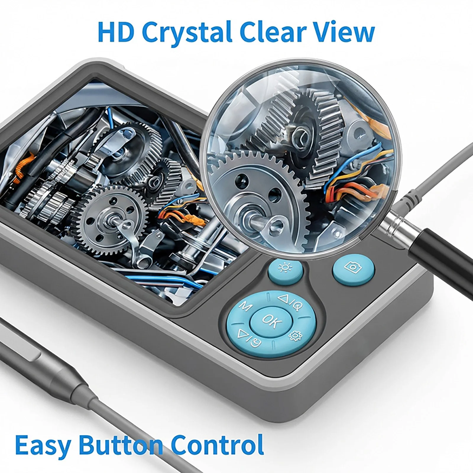 5-inch-ips-industrial-endoscope-camera45mm-ultra‑thin-probe-1080p-adjustable-led-1m-cable-for-sewer-automotive-inspection