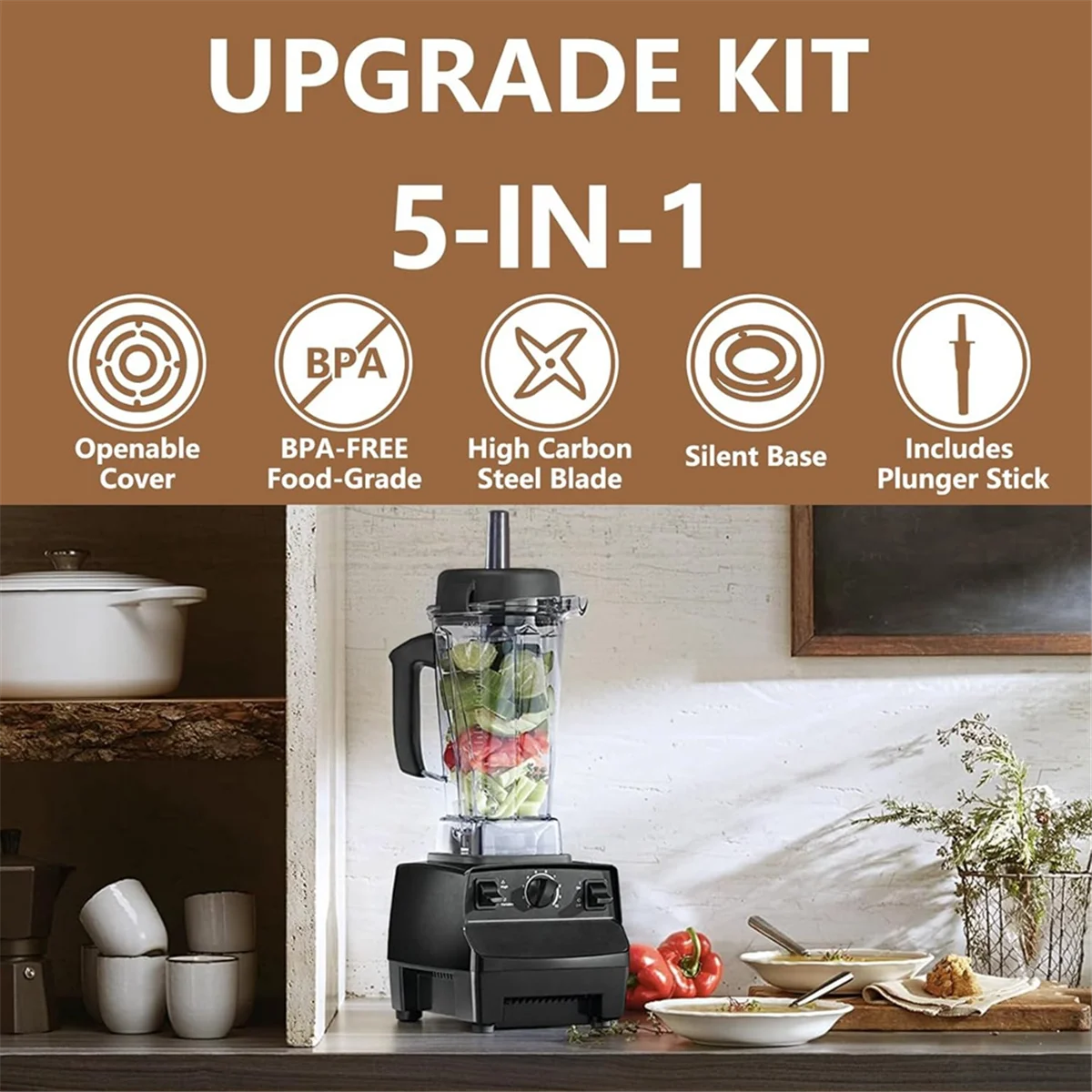 لإبريق الخلاط 64 أونصة مع العبث، لحاوية بديلة 5200، سلسلة 5000 6300 7500 Pro200/500/750