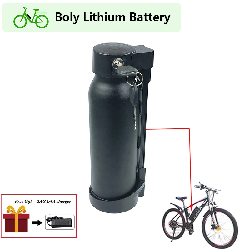 

48V7Ah Stealth Frame Mounted Backup Lithium Battery Pack Little Bottle 5.2AH 6.4Ah for Hybrid Electric Booster Bicycle 250W 350W