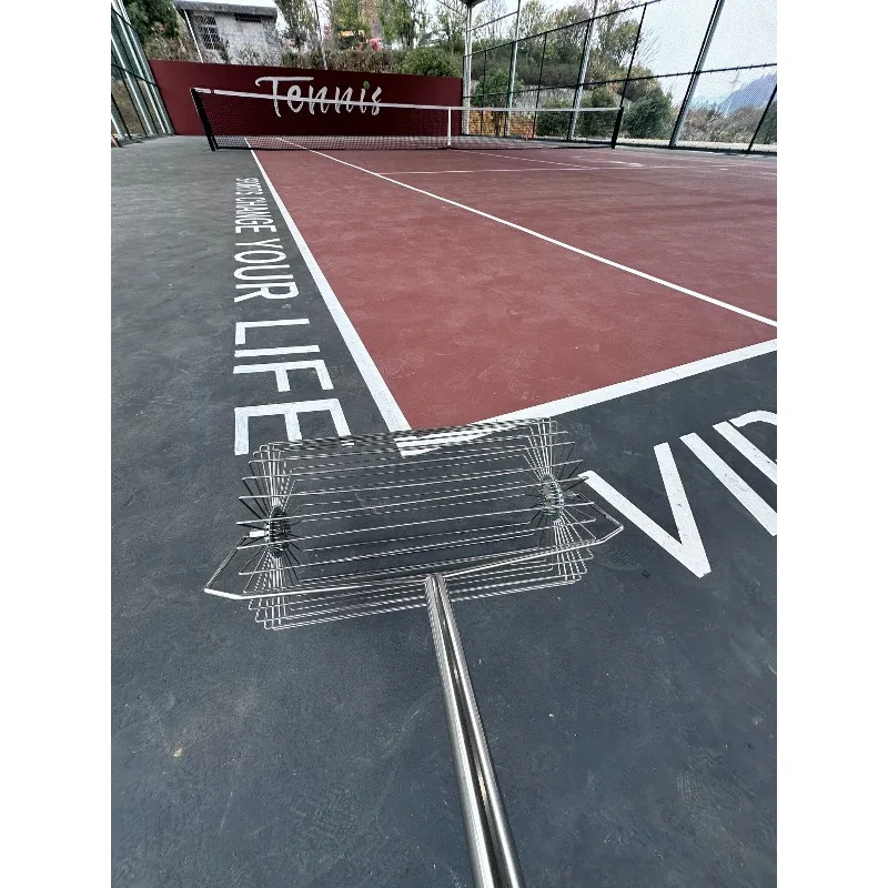 Hand Push Tennis Ball Picker Stainless Steel Telescopic Automatic Quick Collector Large Capacity Accessory
