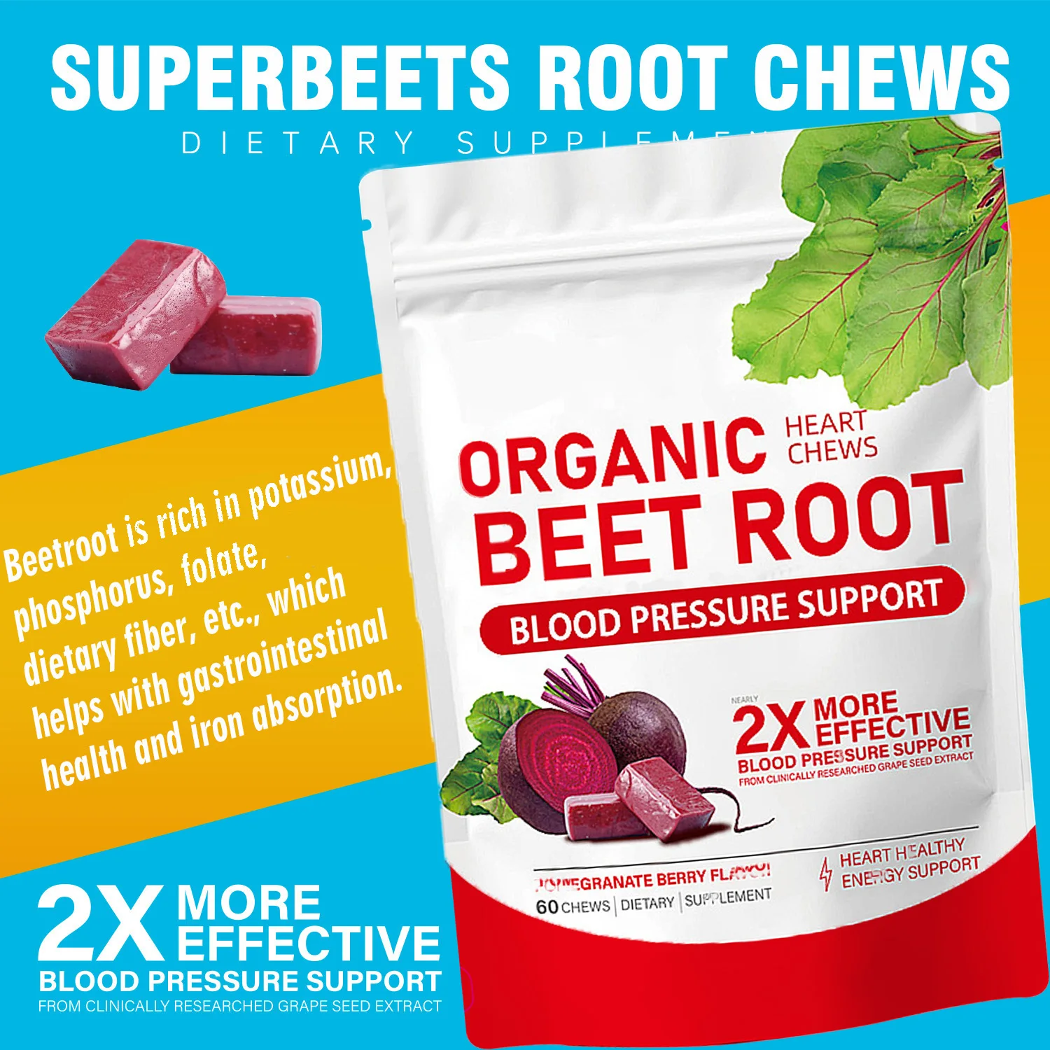 

сладкие жевательные конфеты с растительным корнем способствуют пищевающему здоровье, низкокалорийные, высокие питательные вещества, противовоспалительные, улучшают выносливость упражнений