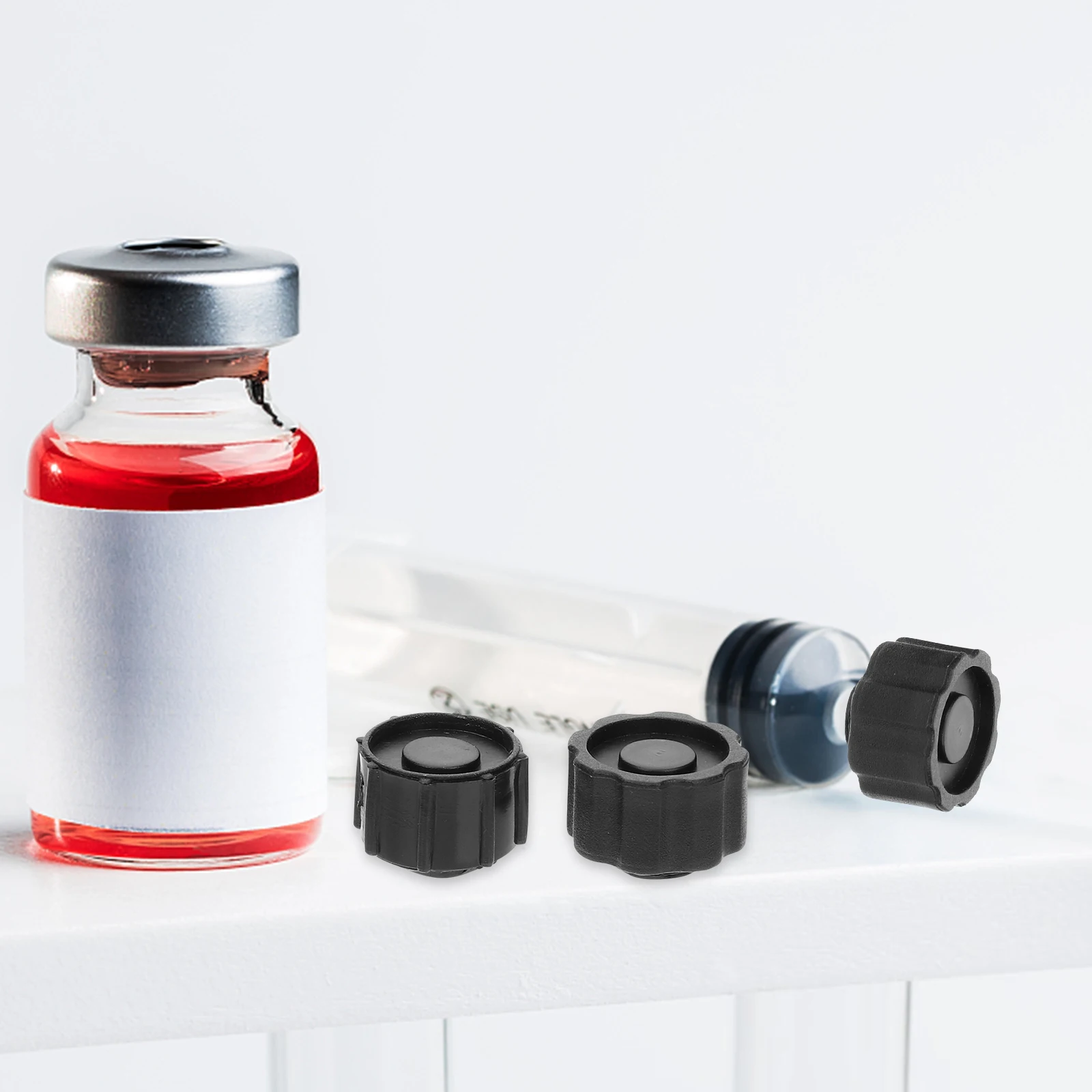 

50 Pcs Syringe Plug Precision Applicator Lid Needle Caps Adapter Misting Nozzle Dispensing Connector Paint