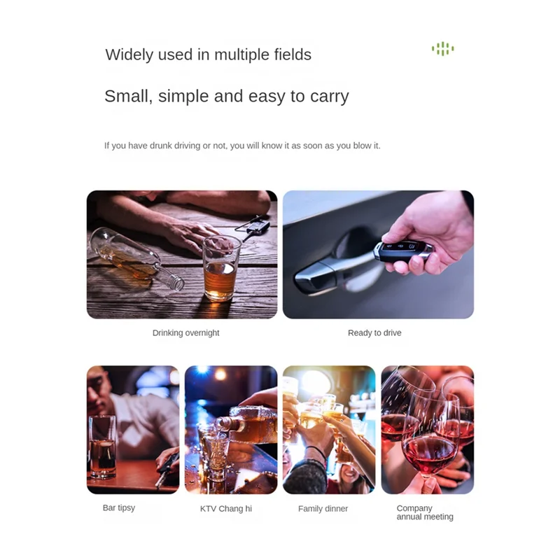 MLGB-Breath Alkoholtester, wiederaufladbarer Alkoholtester, Alkoholtestwerkzeuge mit LCD-Display