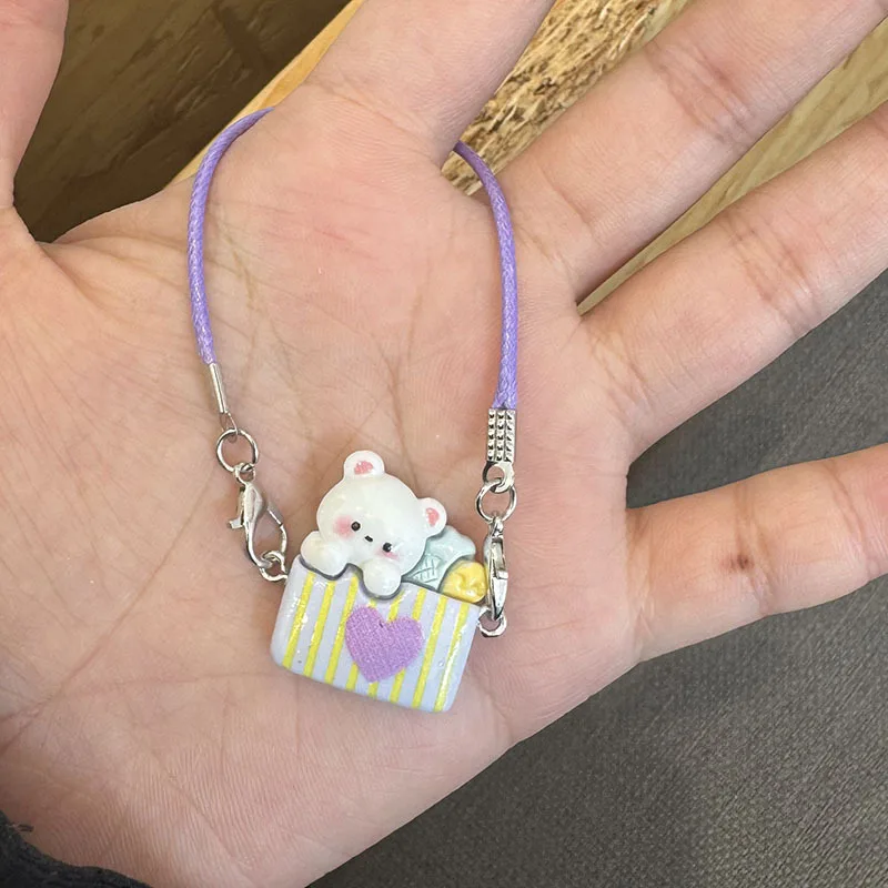 1pc 人形 15-17 センチメートルミニ DIY ペットキャリングバッグドレスアップぬいぐるみアクセサリードールハウスぶら下げネックアクセサリードールハウスペンダント