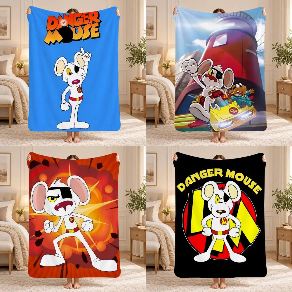 Danger Mouse Throw 240g Lightweight Flannel Blanket, Soft Skin Throw Blanket for Sofa Bedroom