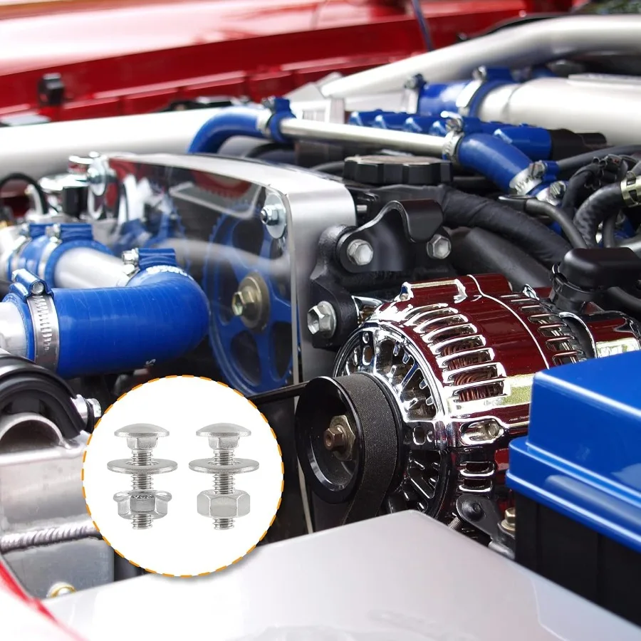 12pçs 1 420x1 kit de sortimento de parafusos de transporte, parafusos redondos de aço inoxidável 304 com porcas sextavadas planas, flange sextavado