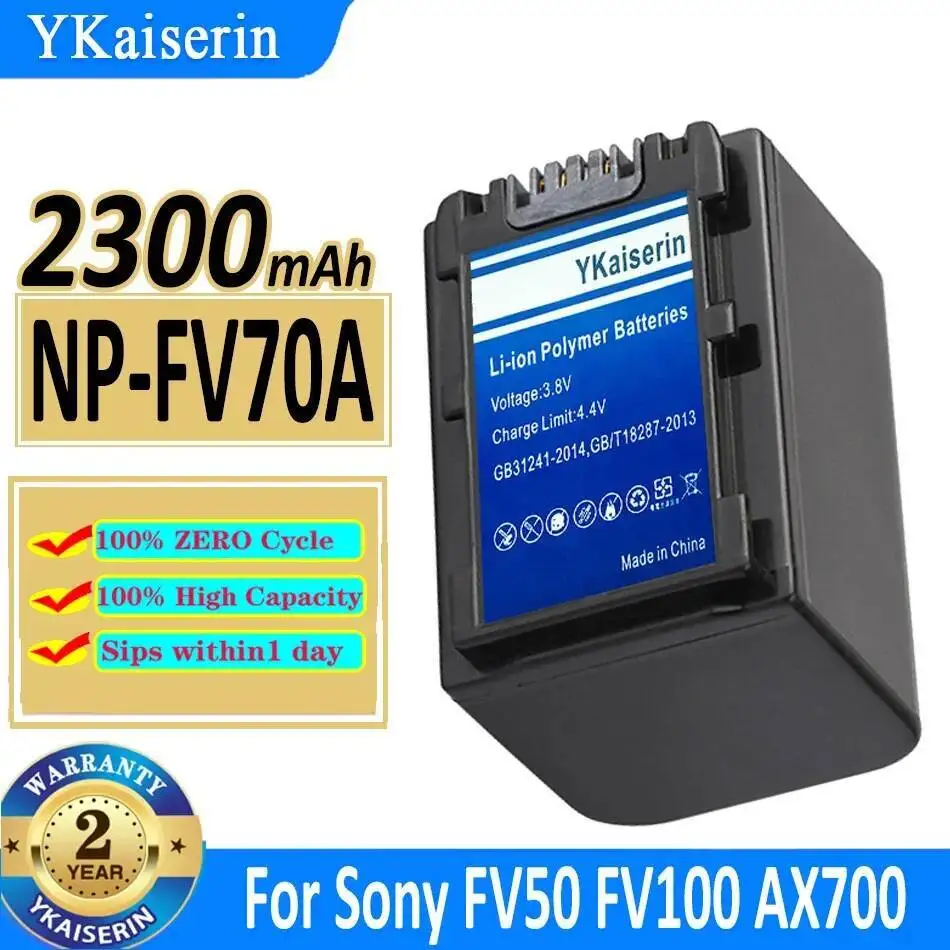 

NP-FV70A для Sony FV50 FV50A FV100 AX700 AX45 60 AX100E AXP55 EAX40 2300 мАч аккумулятор для камеры легкий вес