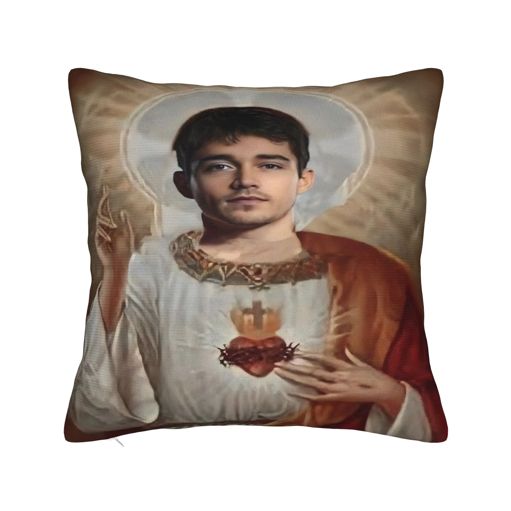 Pillow Cover C-Charles Leclerc Jesus Funny  Vintage Pillow Case For Sofa Couch Bed Living Room Pillowcases