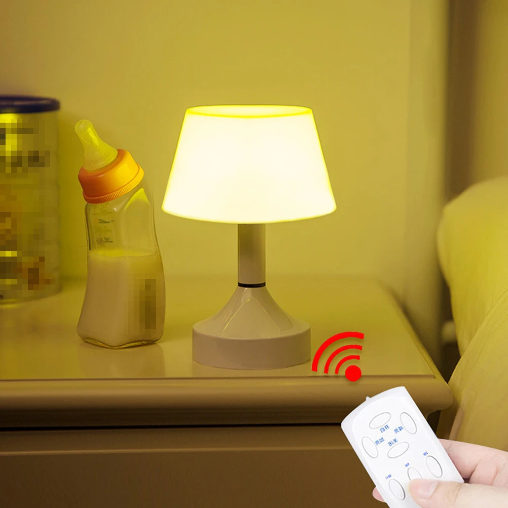 

Rechargeable Remote Control Night Light Led Bedside Lamp Dimming Warm Light Usb Charging Decorative Table Lamp For