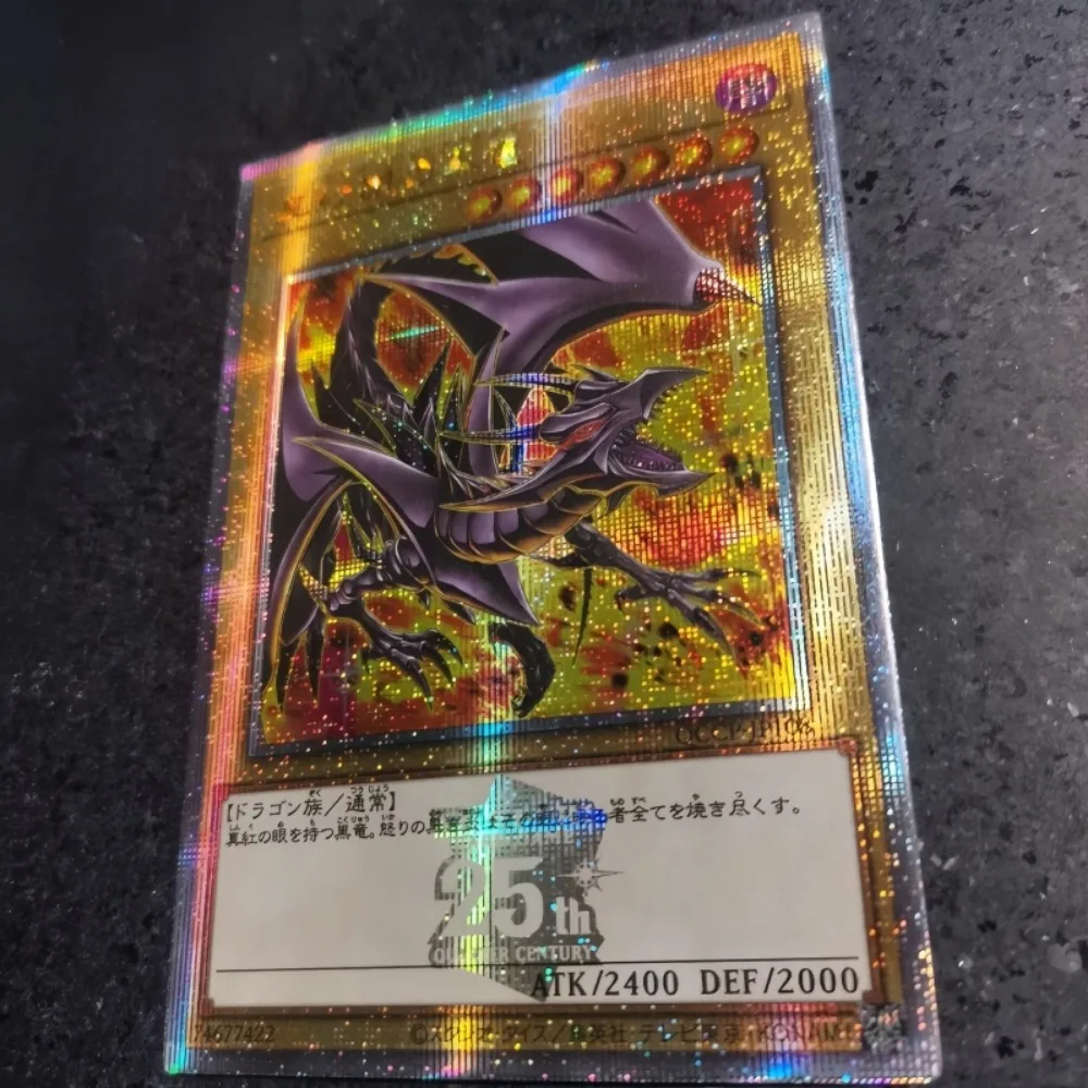 Yu-Gi-Oh! Bricolage! Red-Eyes Black Dragon Anime, 25e travailleurs, quatre types de flashs, carte de collection de jeux périphériques, cadeau de vacances