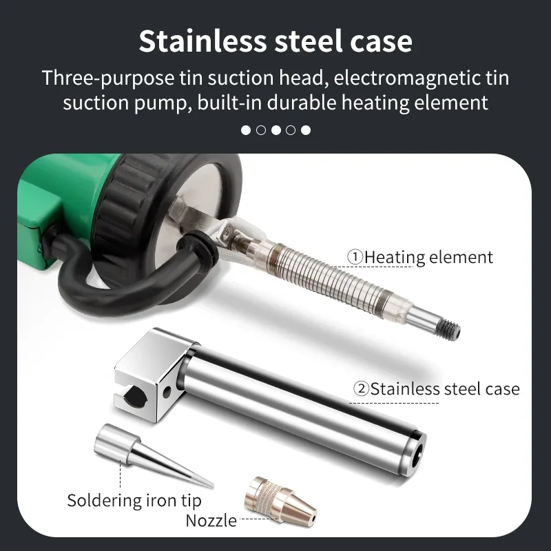 LUXIANZI-máquina desoldadora 2 en 1 de 40W, soldador eléctrico con ventosa de estaño, pistola de vacío, herramienta de soldadura manual, bomba