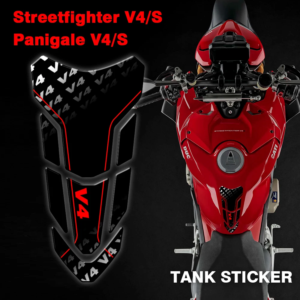 DUCATI Streetfighter V4 Panigale V4 V4S Защитная панель топливного бака 3D наклейка для мотоциклов материковый Китай происхож...