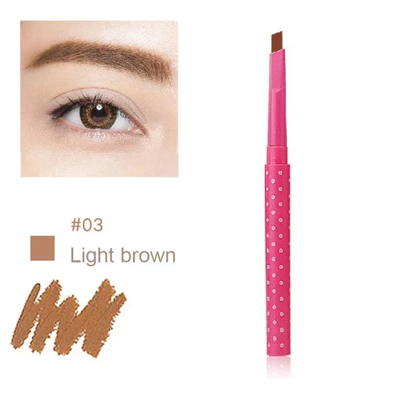 3EyeblogugPays l-Crayon étanche avec carte à sourcils, crayon rotatif pour femmes, stylo saillant bricolage, ensemble de maquillage