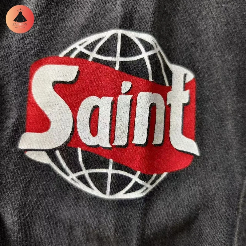 سانت كوكب رسائل خمر تي شيرت مطبوع 25SS جديد تدمير الجولة الرقبة فضفاض تي شيرت رجل إمرأة بلايز