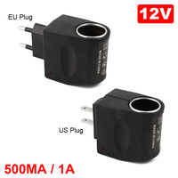 Car Cigarette Lighter Adapter AC 220V To DC 12V Car Socket Adapter EU US Plug Converter Wall Power Outlet Plug Auto Converter