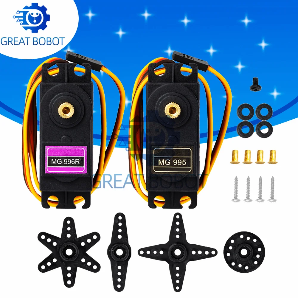 BS MG995/MG996 Metal Gear Digital Servo Kit - High-Torque Essential for RC Model & Robot DIY (Futaba/JR/for Arduino UNO)