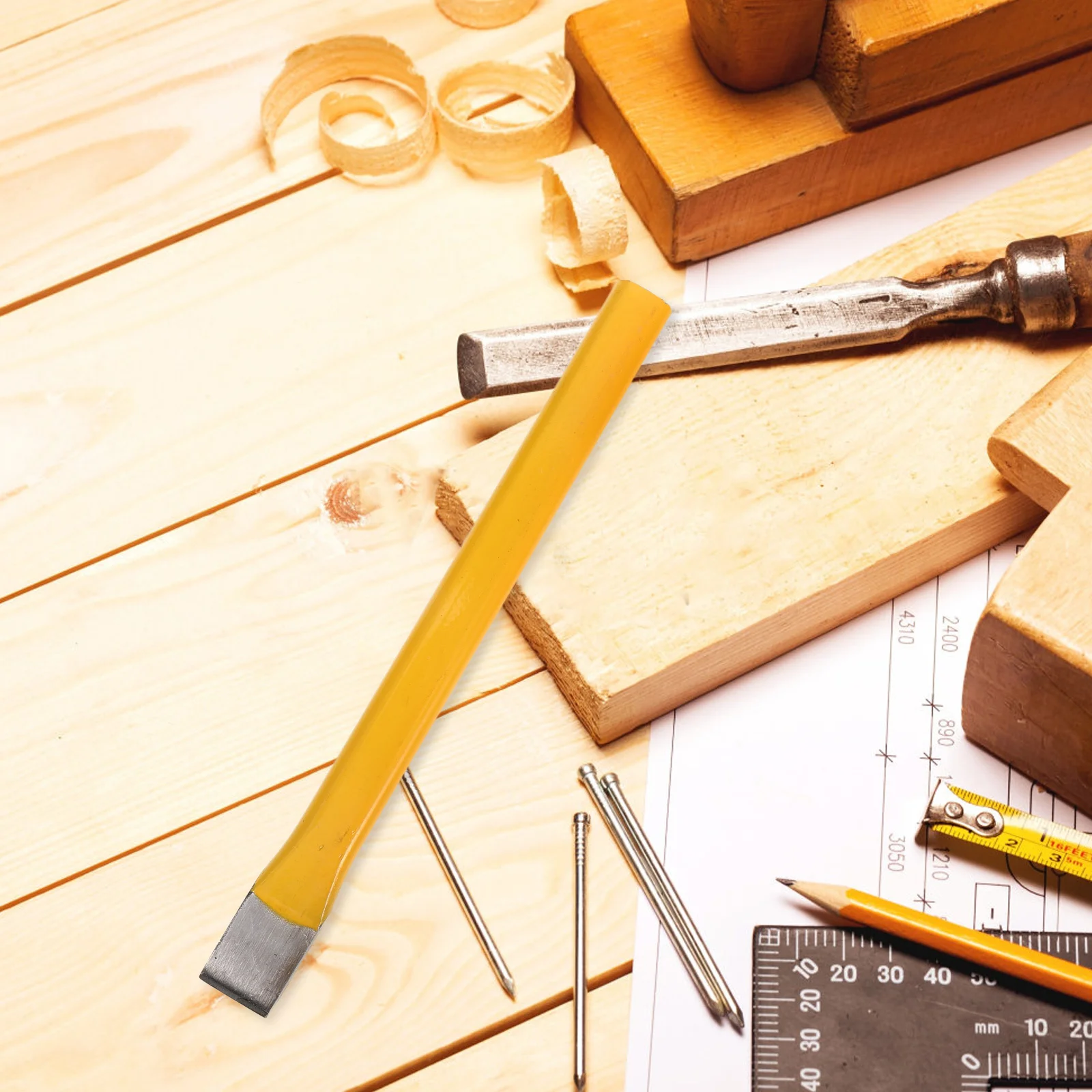 حجر البناء إزميل الثقيلة الصلب طرف مسطح Diy بها بنفسك نحت الخرسانة النحت الحرفية يده أداة إزميل البناء #5