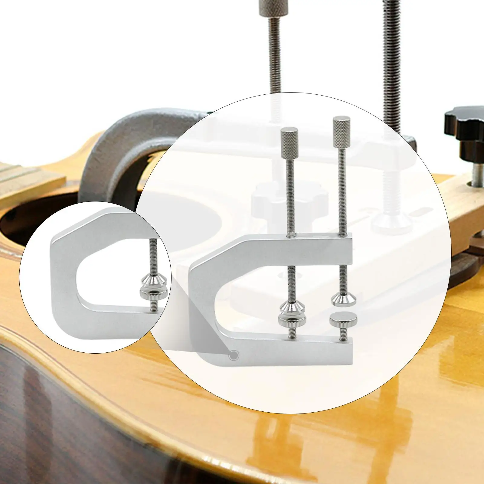 Ukulele Guitar Bridge Clamp Metal Portable Professional Easy to Install Guitar Maintenance Tool Fixture Clip Repair Tool