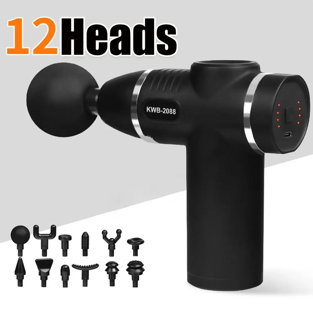 

Новый массажер для фасции с 12 головками, 32 скорости, ЖК-дисплей, массажер для тела, мини-массажер для расслабления мышц и шеи