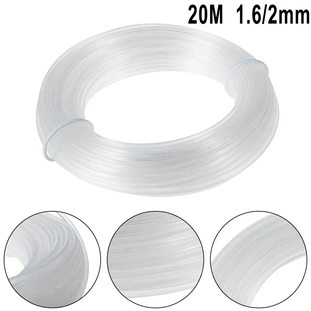 

20Mx1.6 2.0MM Garden Lawn Trimmer Line Spare Line Trimmer Mowing Line Nylon Transparent Replacement Cord For Grass Trimmer