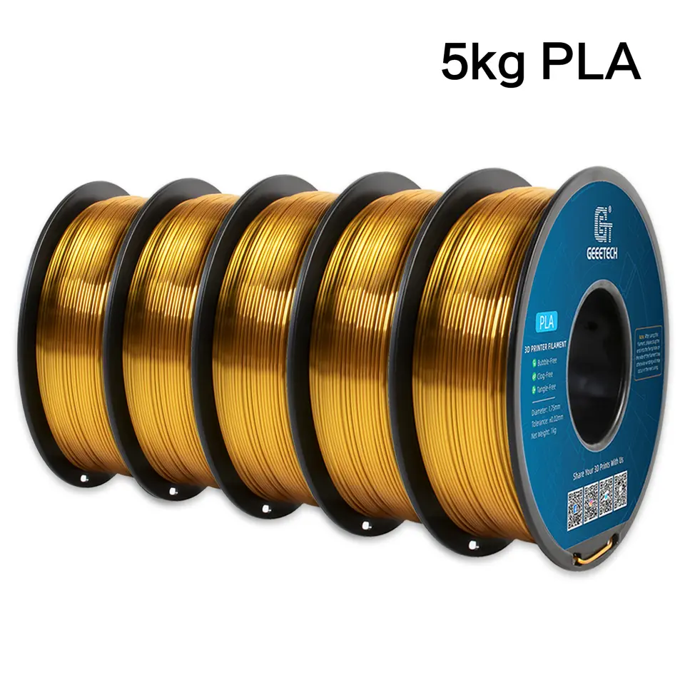 GEEETECH 5Kg 3D SILK PLA Filament 1.75mm SILK PLA Filament Smooth Silky...
