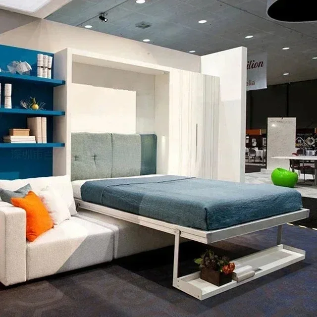 Wohnzimmer-Klappbett, Hardware-Zubehör mit Sofa und Schrankbett mit Aufbewahrungsschrank