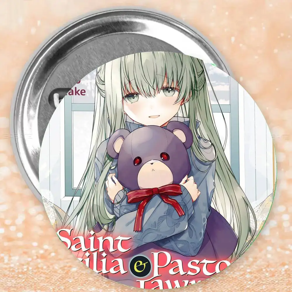 Pin de Anime de Santa Cecilia y Pastor L-Lawrence, Broche de Dibujos Animados, Insignia para Mochila, Ropa, Coleccionables, Joyería, Regalo para Amigos