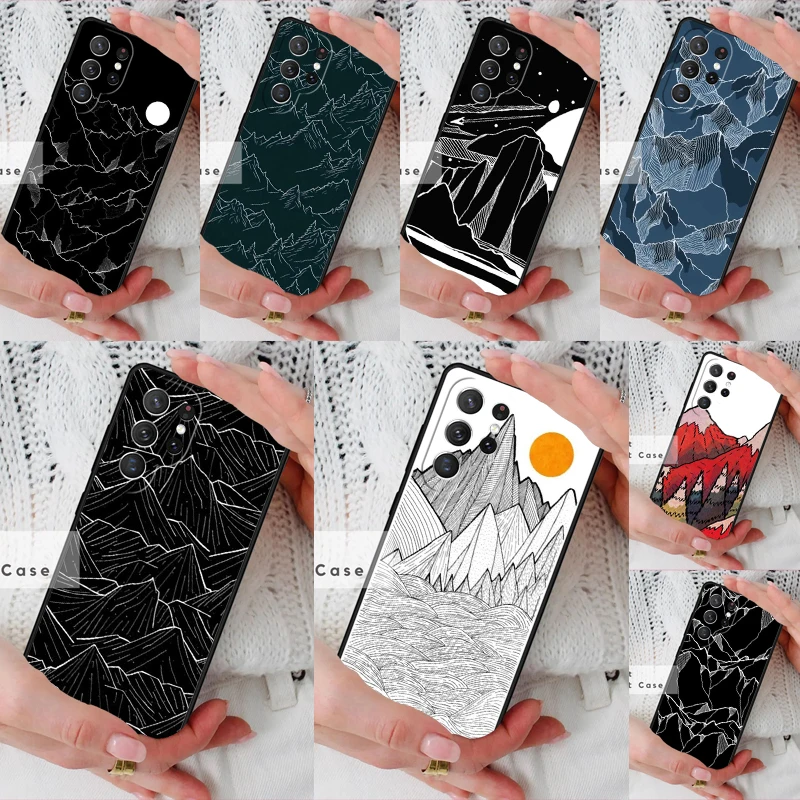 Nature Mountain Peaks Phone Cover Case for Samsung Galaxy S26 Ultra S20 FE Note 10 S24 S23 S21 S25 Plus S22
